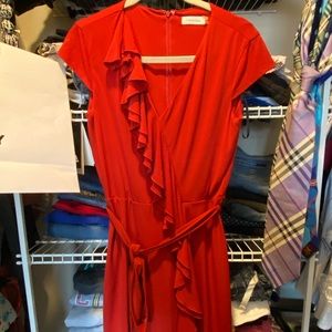 Calvin Klein Size 4 Red Dress